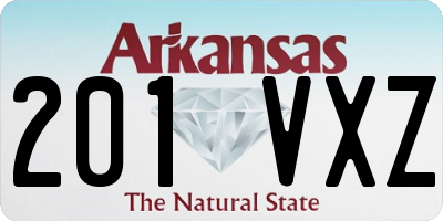 AR license plate 201VXZ