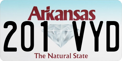 AR license plate 201VYD