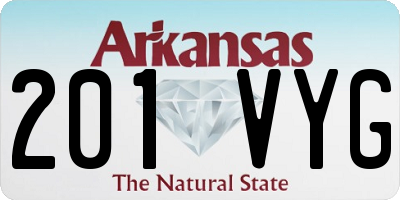 AR license plate 201VYG
