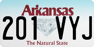AR license plate 201VYJ