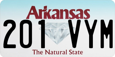 AR license plate 201VYM