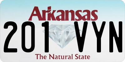 AR license plate 201VYN