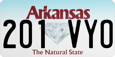 AR license plate 201VYO