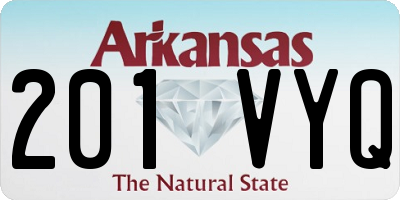 AR license plate 201VYQ