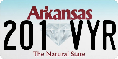 AR license plate 201VYR