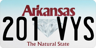 AR license plate 201VYS
