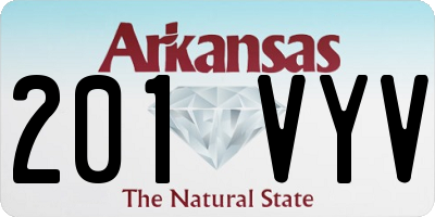 AR license plate 201VYV