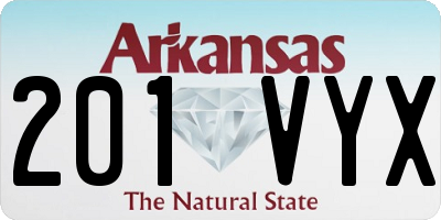 AR license plate 201VYX