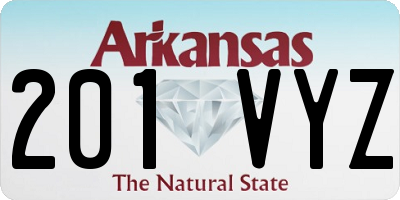 AR license plate 201VYZ
