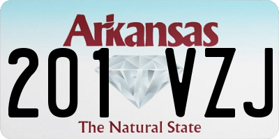 AR license plate 201VZJ