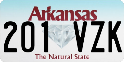 AR license plate 201VZK