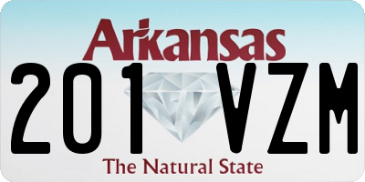 AR license plate 201VZM