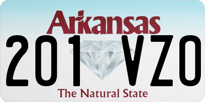 AR license plate 201VZO