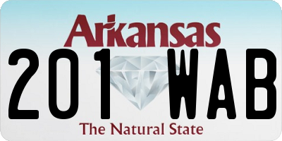 AR license plate 201WAB