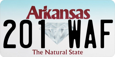 AR license plate 201WAF