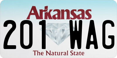 AR license plate 201WAG