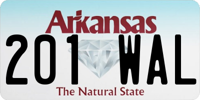 AR license plate 201WAL