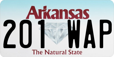 AR license plate 201WAP