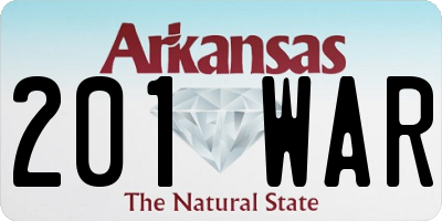 AR license plate 201WAR