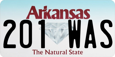 AR license plate 201WAS