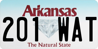 AR license plate 201WAT