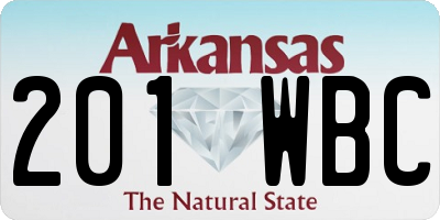 AR license plate 201WBC