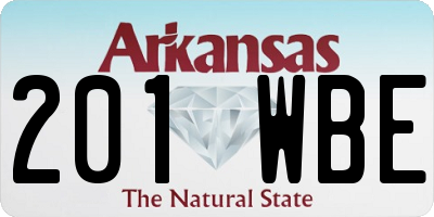 AR license plate 201WBE