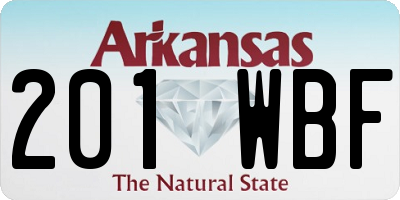 AR license plate 201WBF