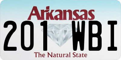 AR license plate 201WBI
