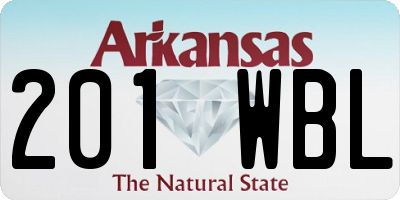 AR license plate 201WBL