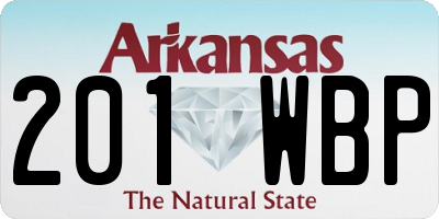 AR license plate 201WBP