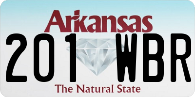 AR license plate 201WBR