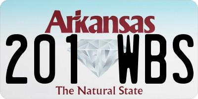 AR license plate 201WBS