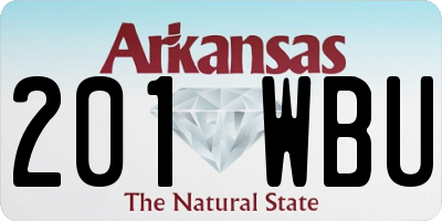 AR license plate 201WBU