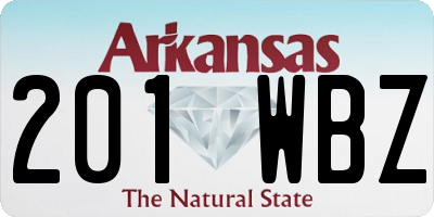 AR license plate 201WBZ