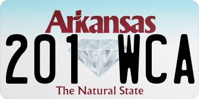 AR license plate 201WCA