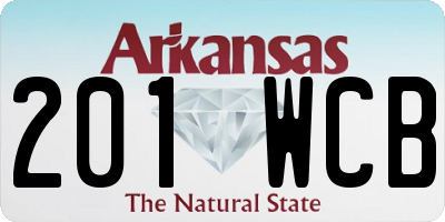 AR license plate 201WCB