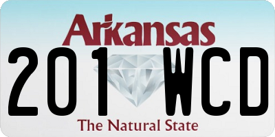 AR license plate 201WCD