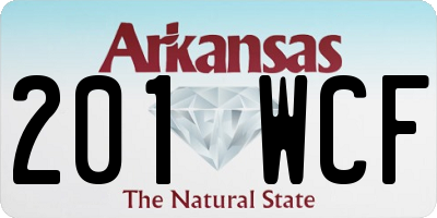 AR license plate 201WCF
