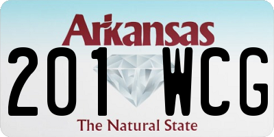 AR license plate 201WCG