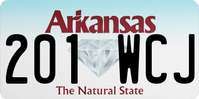 AR license plate 201WCJ
