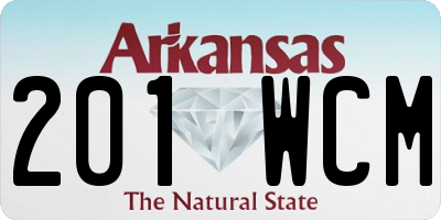 AR license plate 201WCM