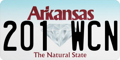 AR license plate 201WCN