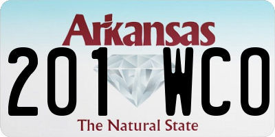 AR license plate 201WCO