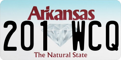 AR license plate 201WCQ