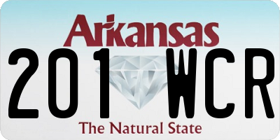 AR license plate 201WCR