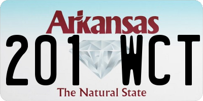 AR license plate 201WCT