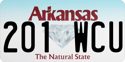 AR license plate 201WCU