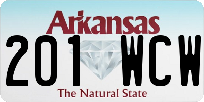 AR license plate 201WCW