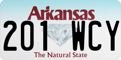 AR license plate 201WCY